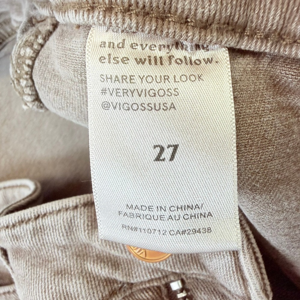 Vigoss Women's Carpenter Baggy Straight Jeans Size 27 Taupe Wide Leg Utility - Picture 5 of 13